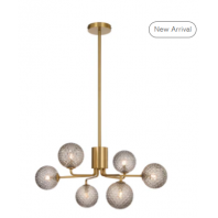 TELBIX-FELTON 6 LIGHT PENDANT ANTIQUE GOLD